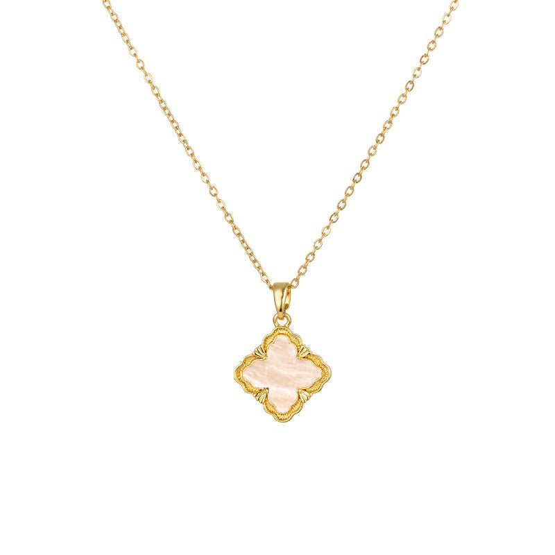 Kaze Four-Leaf Clover Jewellery Set | 18K Gold Necklace, Bracelet, Earrings &amp; Ring Necklace