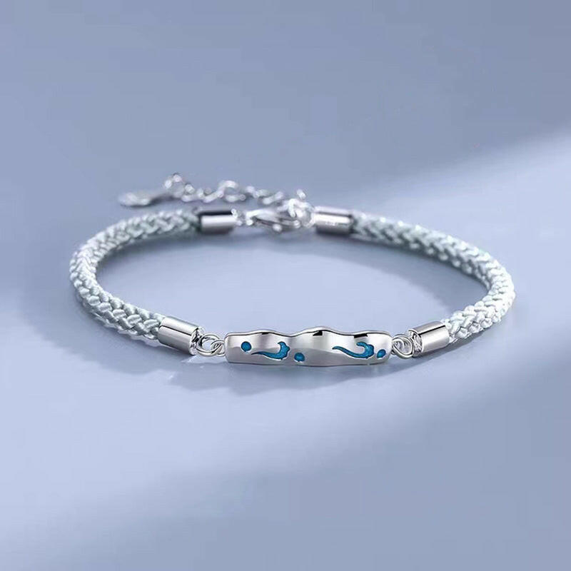 Kaze Mountain and Sea Copper Couple Bracelet | Matching His &amp; Hers Symbolic Bracelet Set S160 female models
