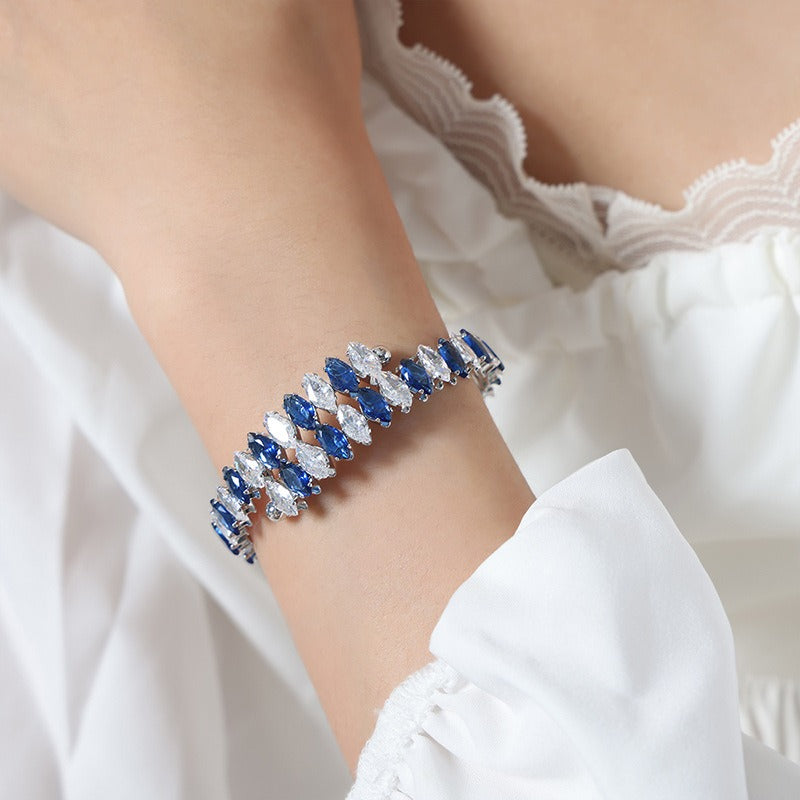 Kaze 18K Gold Gemstone Dazzling Bracelet | Luxury Gemstone Bracelet in 14 Colour Variants