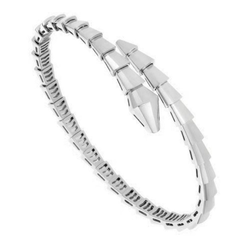 Kaze Snake Bone Diamond Bracelet | 18K Gold Serpent Bracelet in Gold, Rose Gold &amp; Silver