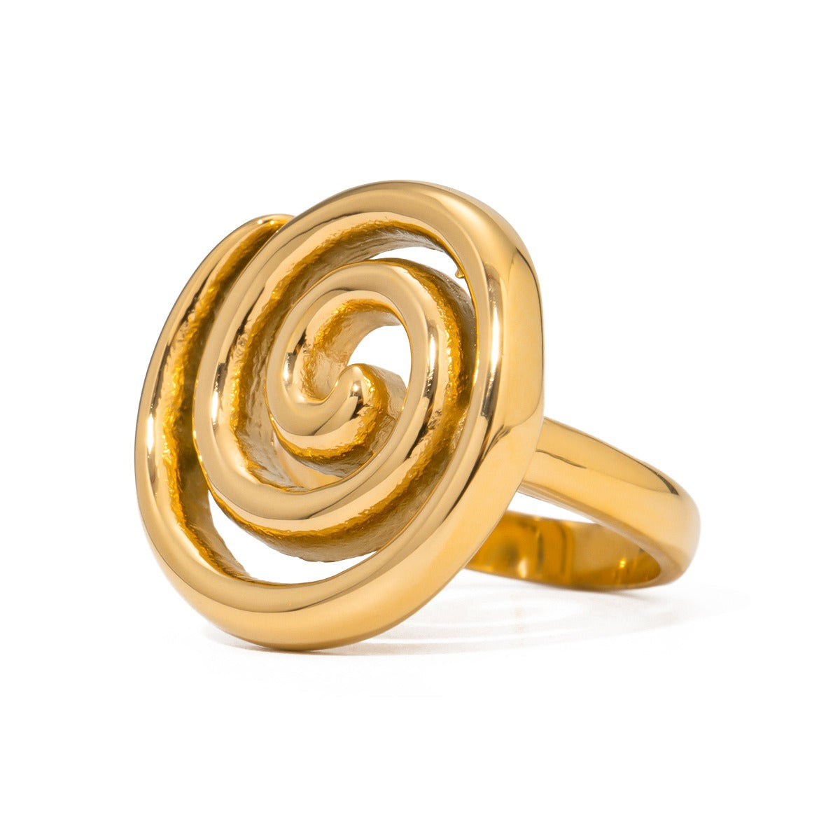 Kaze Spiral Minimalist Ring | 18K Gold Elegant Spiral Design Ring Only