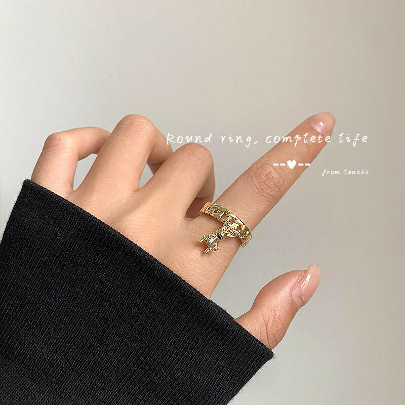 Kaze Animal Zodiac Adjustable Ring | Gold-Plated Brass Zodiac Ring for Women
