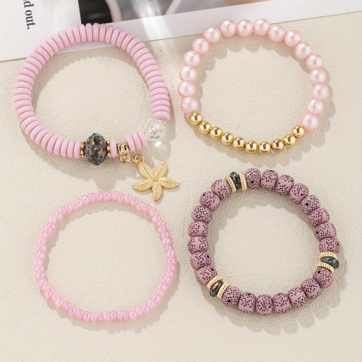 Kaze Multi-Layer Pearl Ethnic Bracelet | Adjustable Pearl Stacking Bracelet for Women Bracelet A