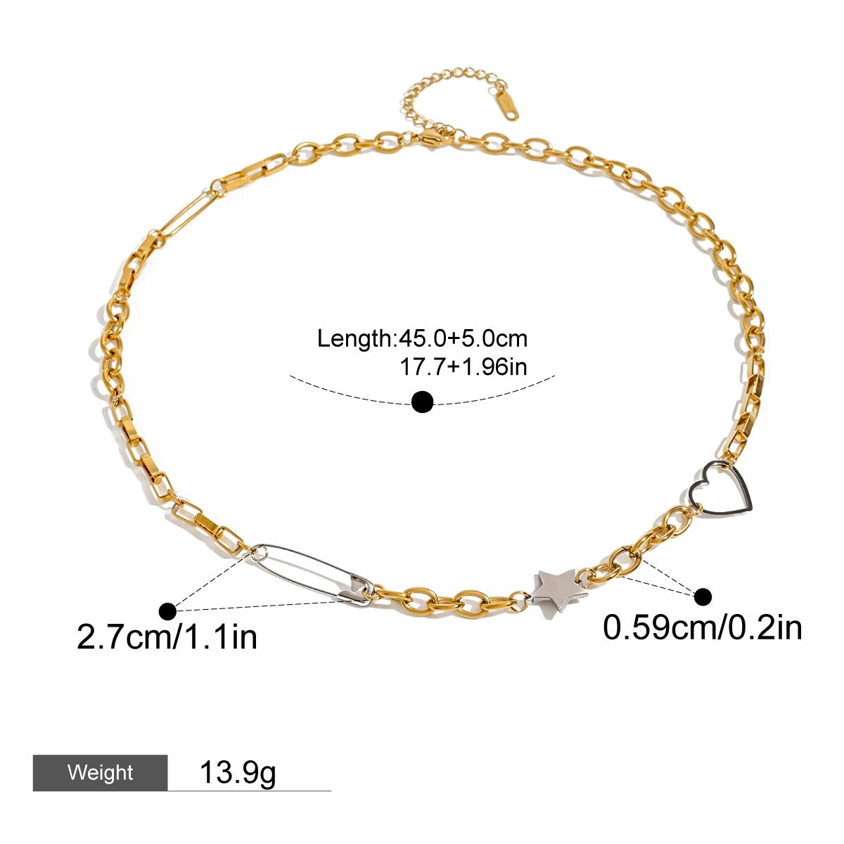 Kaze 18K Gold Exquisite Flower Necklace, Earrings and Bracelet Set | 13-Piece Botanical Jewellery Collection Style H-Necklace-25