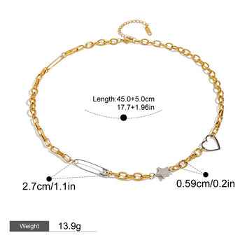 Kaze 18K Gold Exquisite Flower Necklace, Earrings and Bracelet Set | 13-Piece Botanical Jewellery Collection Style H-Necklace-25