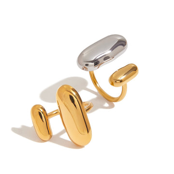 Kaze 18K Gold Luxury Titanium Adjustable Ring | Light Luxury Ring Collection in Ring A, B &amp; C