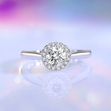 Kaze S925 Minimalist Sparkling Diamond Ring | Sterling Silver Zircon Ring Sizes 5–9 US