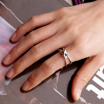 Kaze Retro Geometric Charm Ring | Vintage-Inspired Ring in Gold &amp; Silver Sizes 6–8