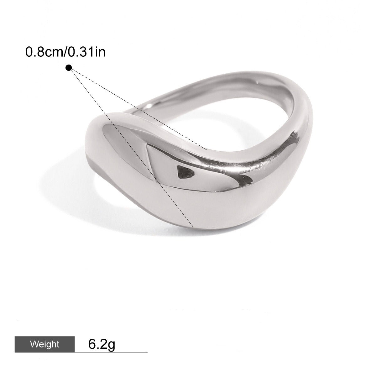 Kaze Geometric Minimalist Fashion Ring | 18K Gold Ring in Gold &amp; Silver — 6 Variants
