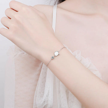 Kaze Sterling Silver Fashion Bracelet | Elegant White Gold Everyday Bracelet for Women