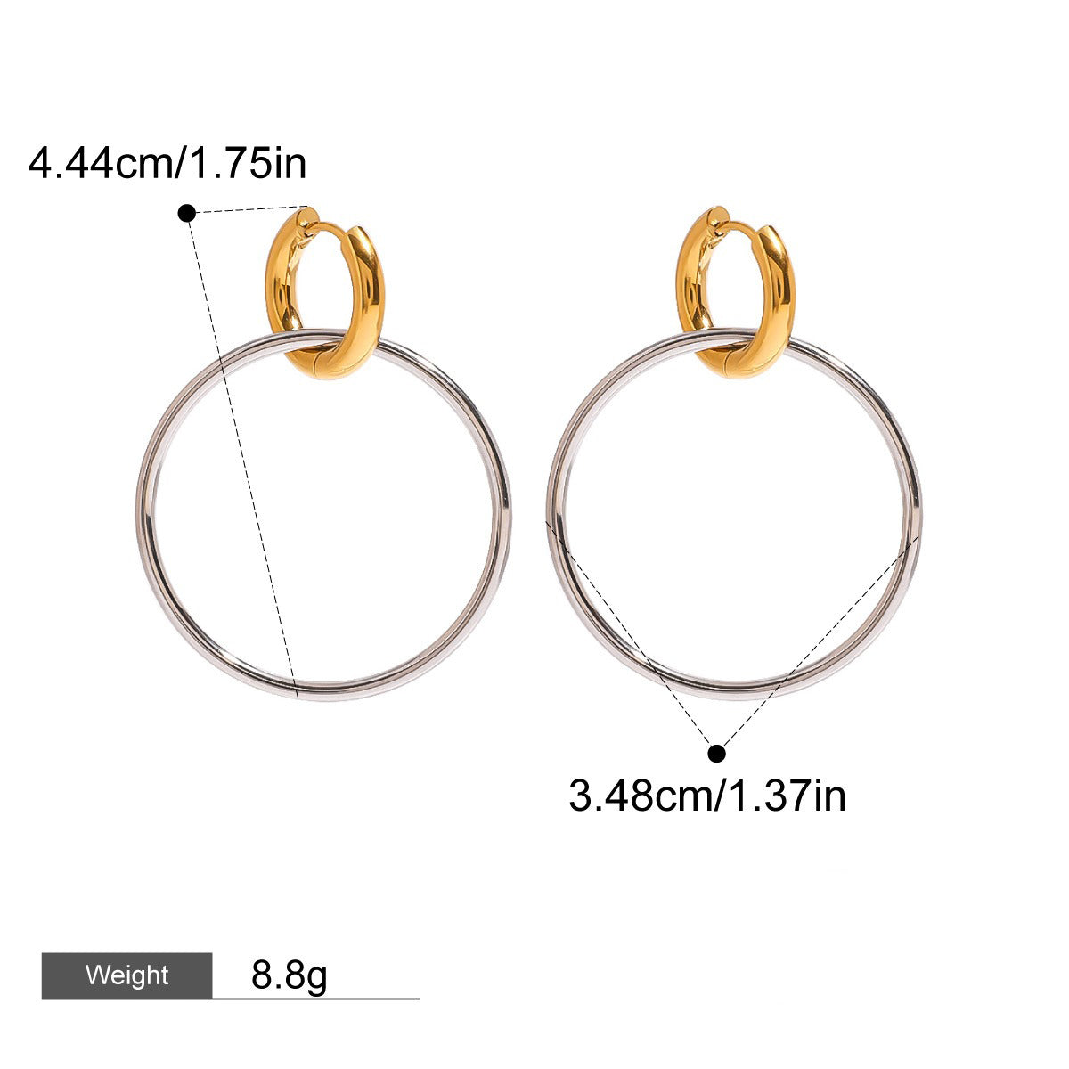 Kaze 18K Gold Ocean-Themed Inlaid Pearl Jewellery Set | 14-Piece Coastal Jewellery Collection Style N-Earring-75