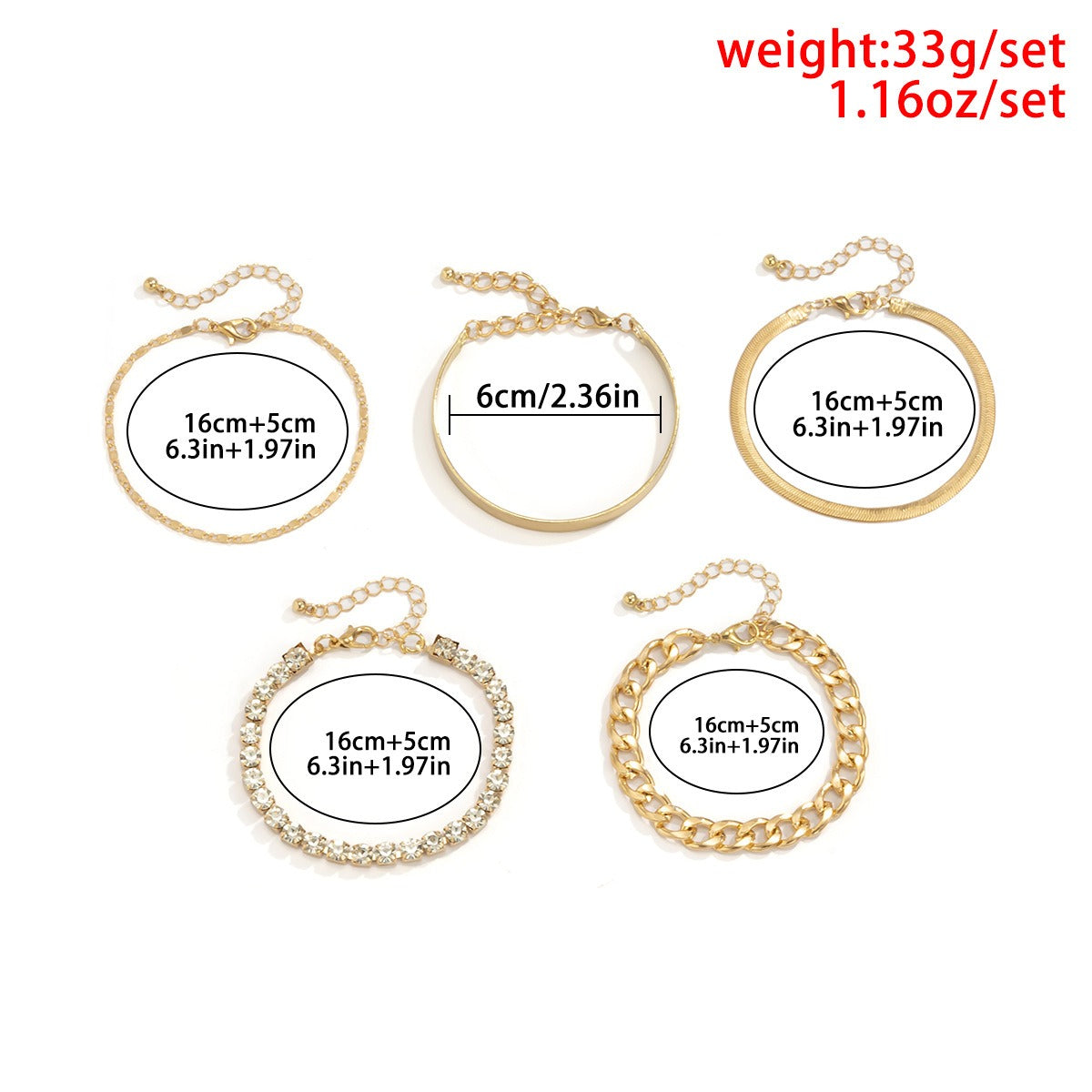 Kaze 18K Gold Retro Snake Bone Chain Diamond Bracelet | 18K Gold &amp; S925 Silver in Gold &amp; White