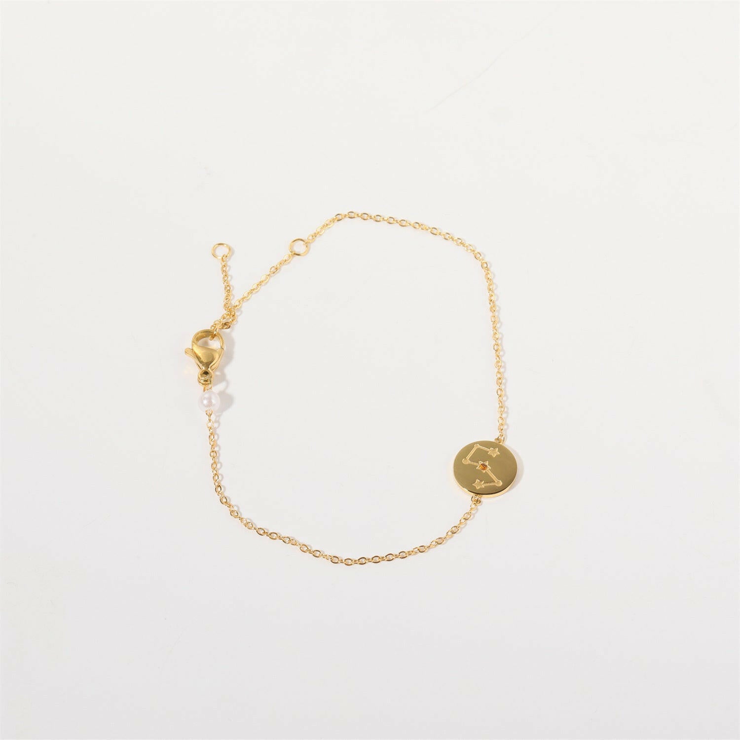 Kaze Inlaid Zircon Zodiac Bracelet | Adjustable Stainless Steel Constellation Bracelet Scorpio