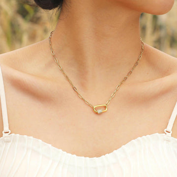 Kaze Geometric Square Stainless Steel Necklace | Minimalist Pendant Necklace in Gold &amp; Silver