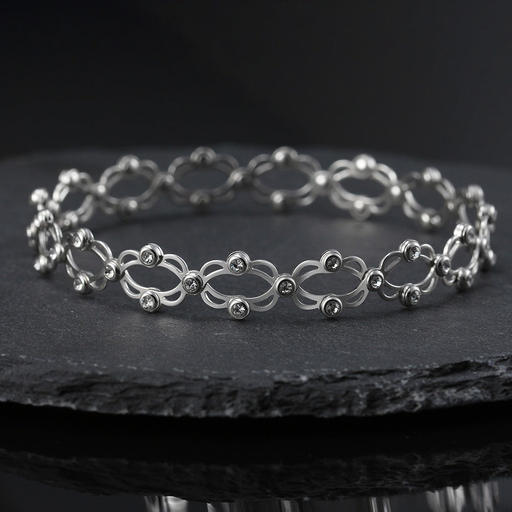 Kaze Retractable Diamond Bracelet and Ring Set | 18K Gold &amp; S925 Silver Luxury Transforming Set