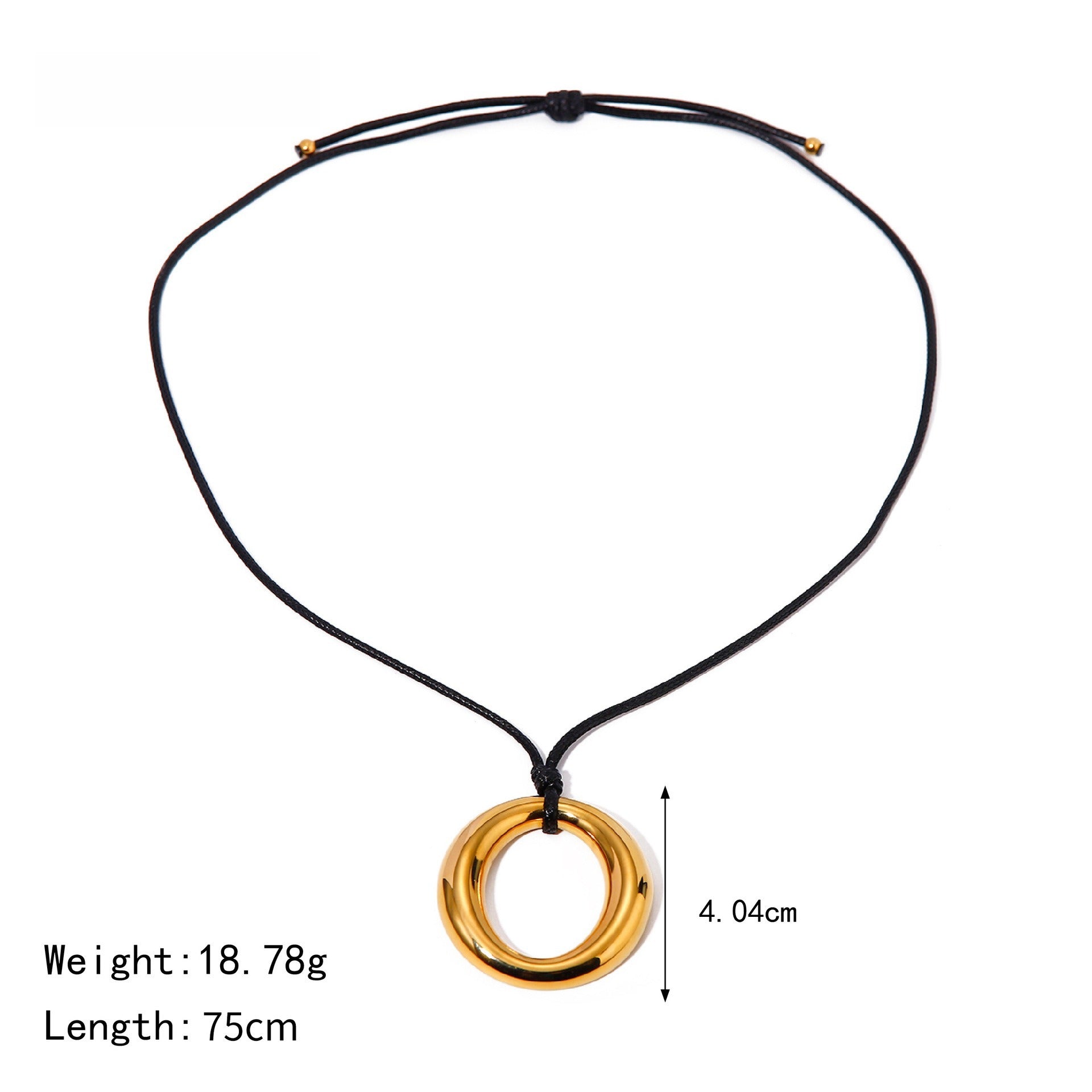 Kaze 18K Gold Titanium Necklace, Ring and Earring Collection | Complete 5-Piece Luxury Jewellery Set Necklace A