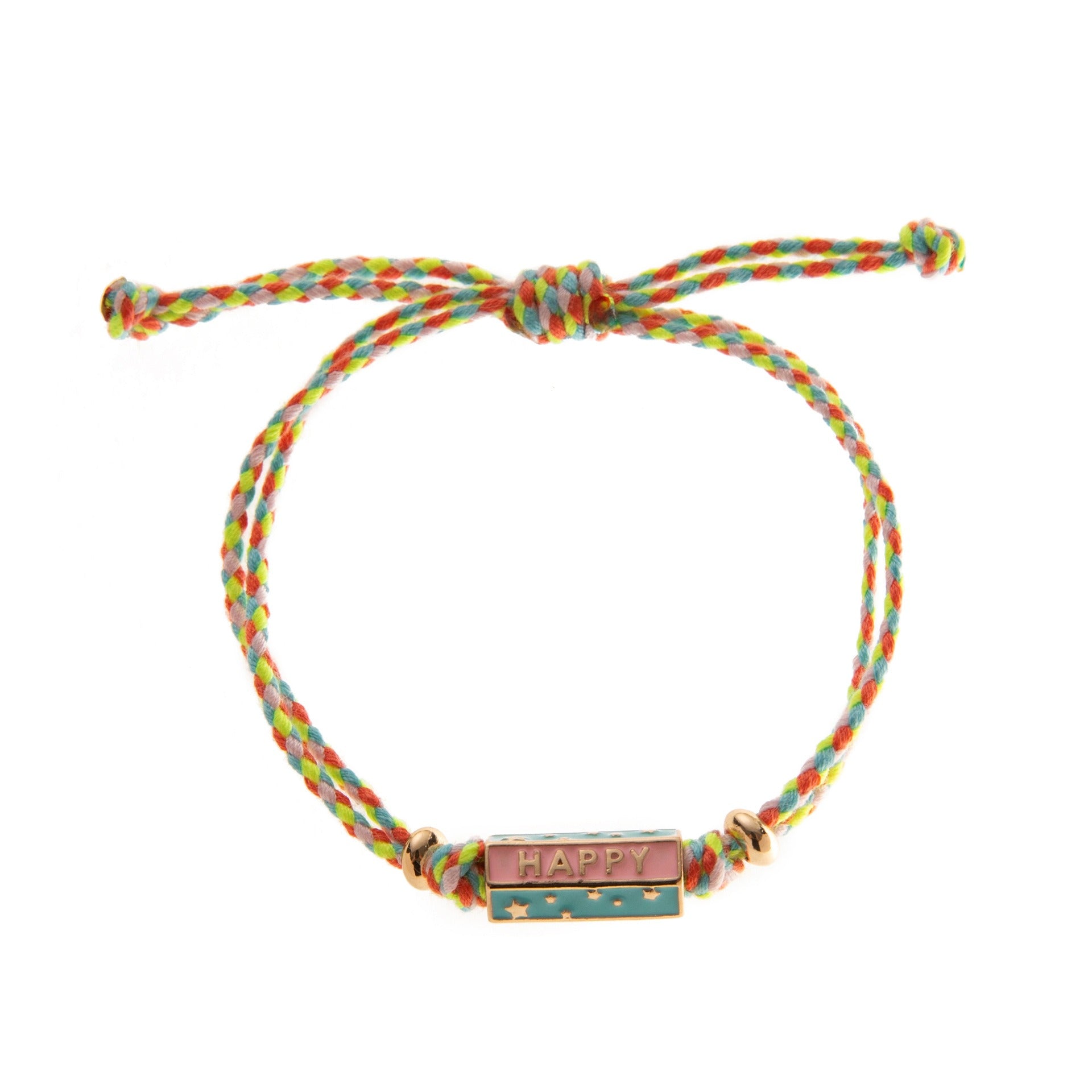 Kaze Bohemian Colourful LOVE Pendant Necklace and Bracelet Set | Titanium Steel Boho Set in 4 Colours Orange