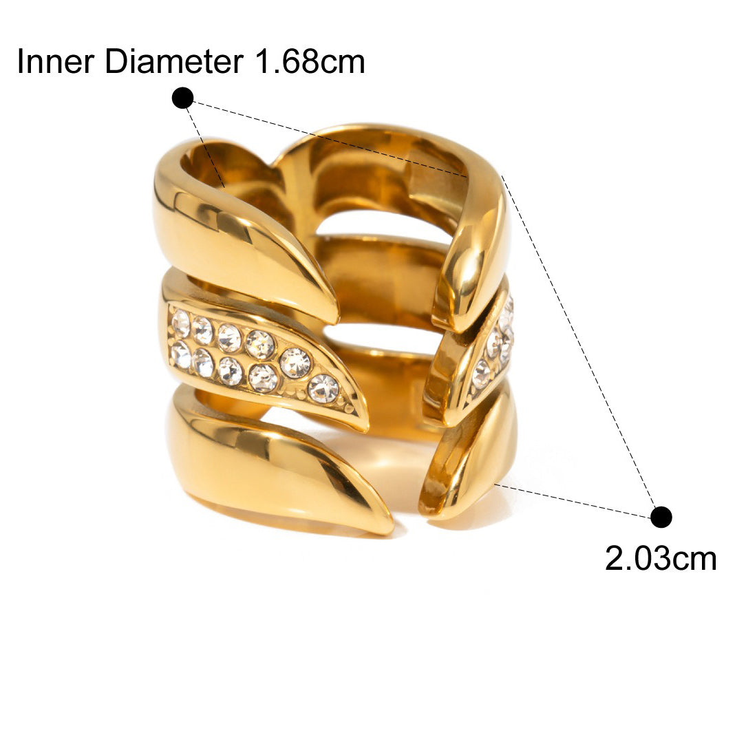 Kaze Flower Necklace and Ring Set | 18K Gold Botanical Matching Jewellery Set Ring