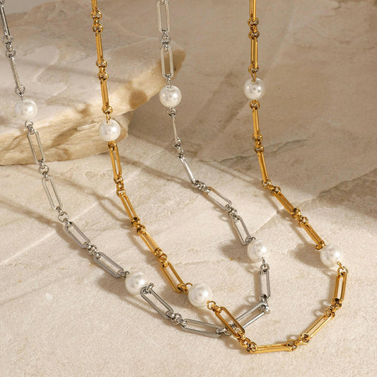 18K Gold Pearl Design High-End Necklace