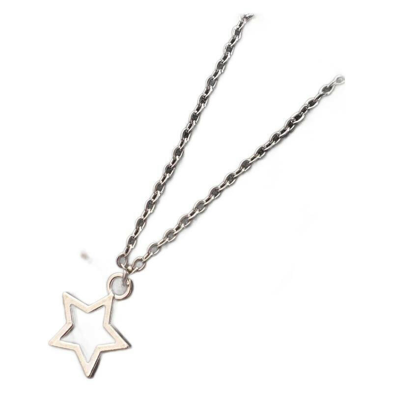 Kaze Hollow Star Clavicle Necklace | Five-Pointed Open Star Charm Necklace
