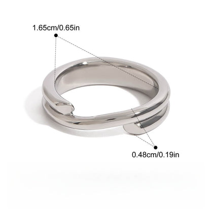 Kaze 18K Gold Titanium Stacking Ring Collection | 28 Minimalist Band Designs Size 7 US Ring F