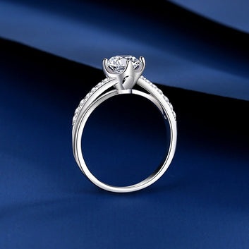 Kaze S925 Moissanite Sterling Silver Ring | D-Color VVS Moissanite Ring Sizes 5–9