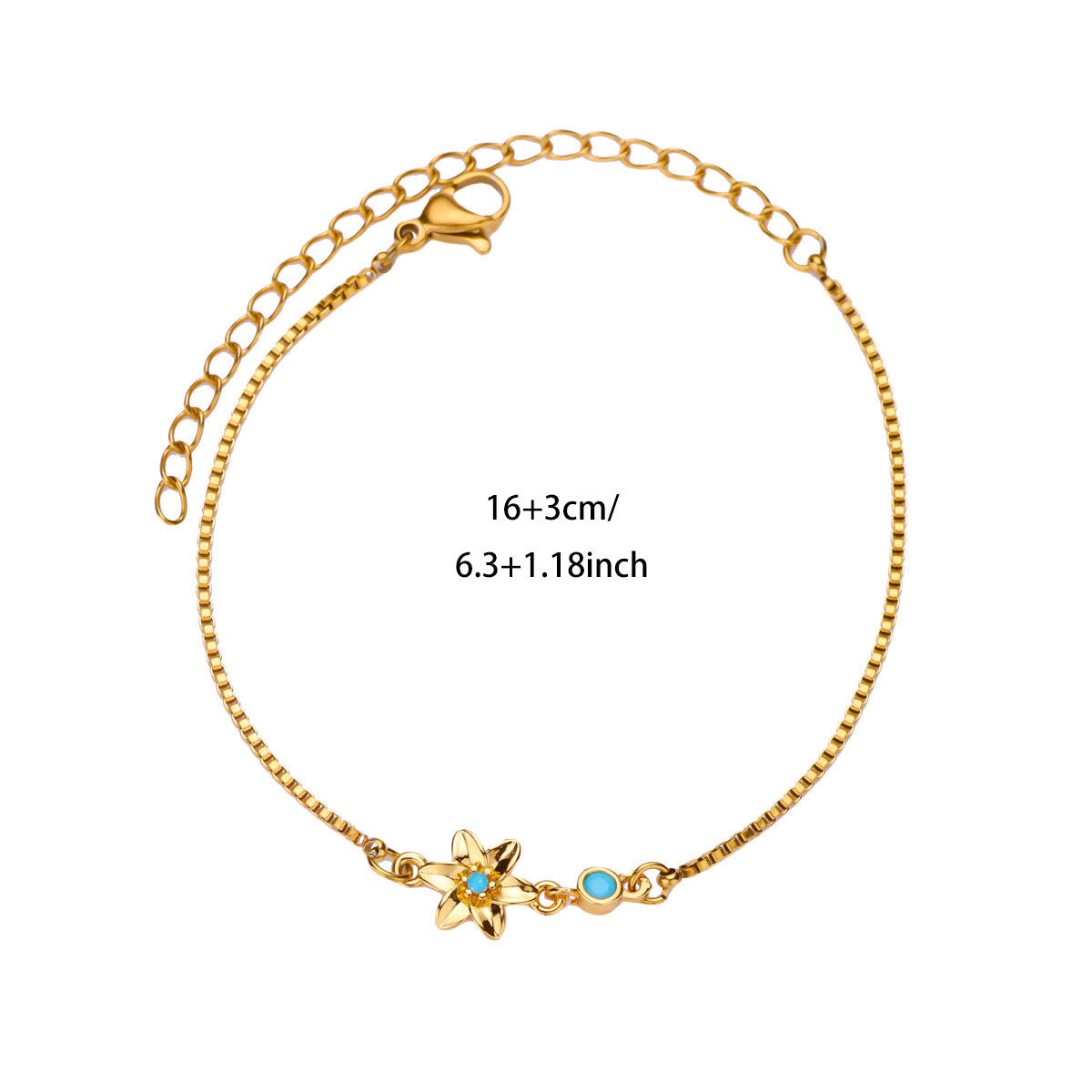 Kaze 18K Gold Birth Month Flower Bracelet | Personalised Floral Bracelet in All 12 Months