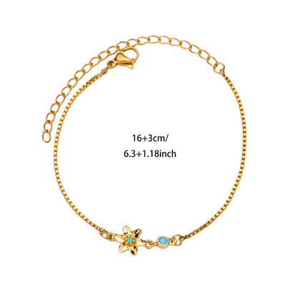 Kaze 18K Gold Birth Month Flower Bracelet | Personalised Floral Bracelet in All 12 Months