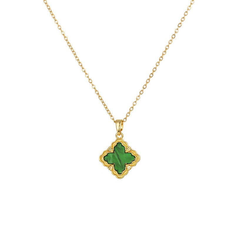 Kaze Four-Leaf Clover Jewellery Set | 18K Gold Necklace, Bracelet, Earrings &amp; Ring