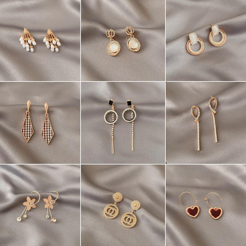 Kaze Geometric Temperament Earrings | Korean Minimalist Earrings in 6 Styles