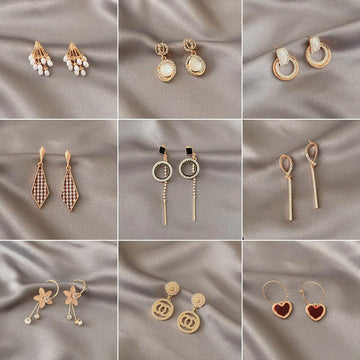 Kaze Geometric Temperament Earrings | Korean Minimalist Earrings in 6 Styles