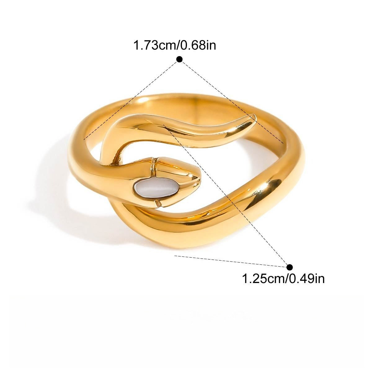 Kaze 18K Gold Luxury Titanium Adjustable Ring | Elegant Ring in Ring A, B &amp; C Sizes 6 &amp; 8 US