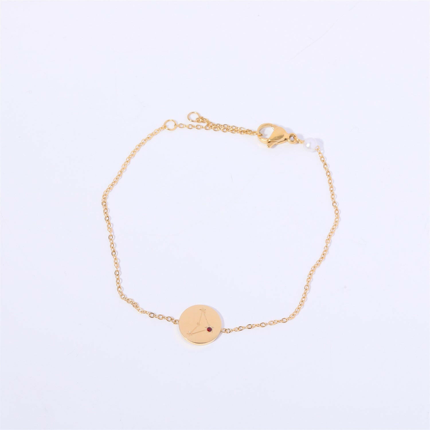 Kaze Inlaid Zircon Zodiac Bracelet | Adjustable Stainless Steel Constellation Bracelet Capricorn