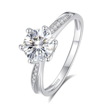 Kaze S925 High-End Minimalist Zirconia Pavé Ring | Sterling Silver Marquise-Cut Ring Sizes 5–9 US Empty setting (without the main stone)