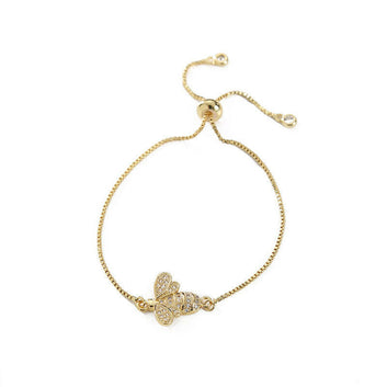 Kaze Silver-Plated Bee Bracelet | Geometric Nature-Inspired Bracelet for Women Gold