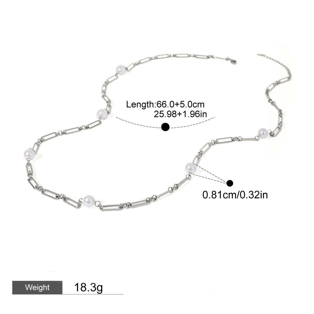 Kaze Pearl Gold Necklace | 18K Gold Pearl Pendant Necklace for Women Silver