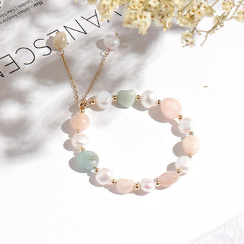 Kaze Korean-Style Crystal Slider Bracelet | Natural Pearl Adjustable Bracelet in 11 Styles 2 Style