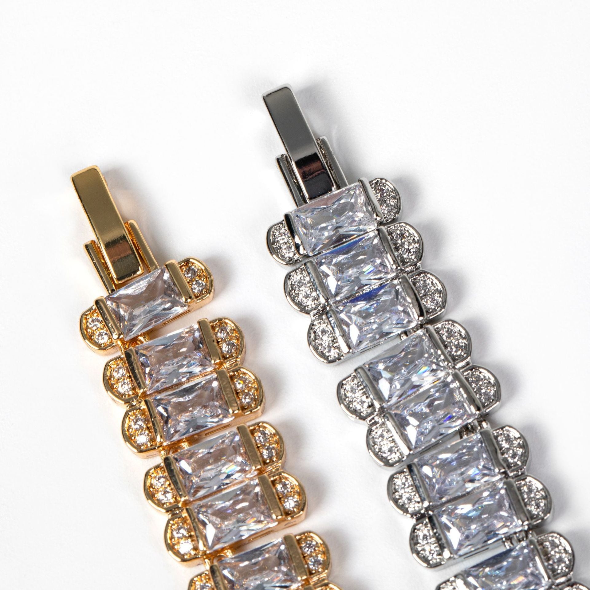 Kaze Retro Zirconia Vintage Chain Bracelet | S925 Silver Linear Pavé Bracelet