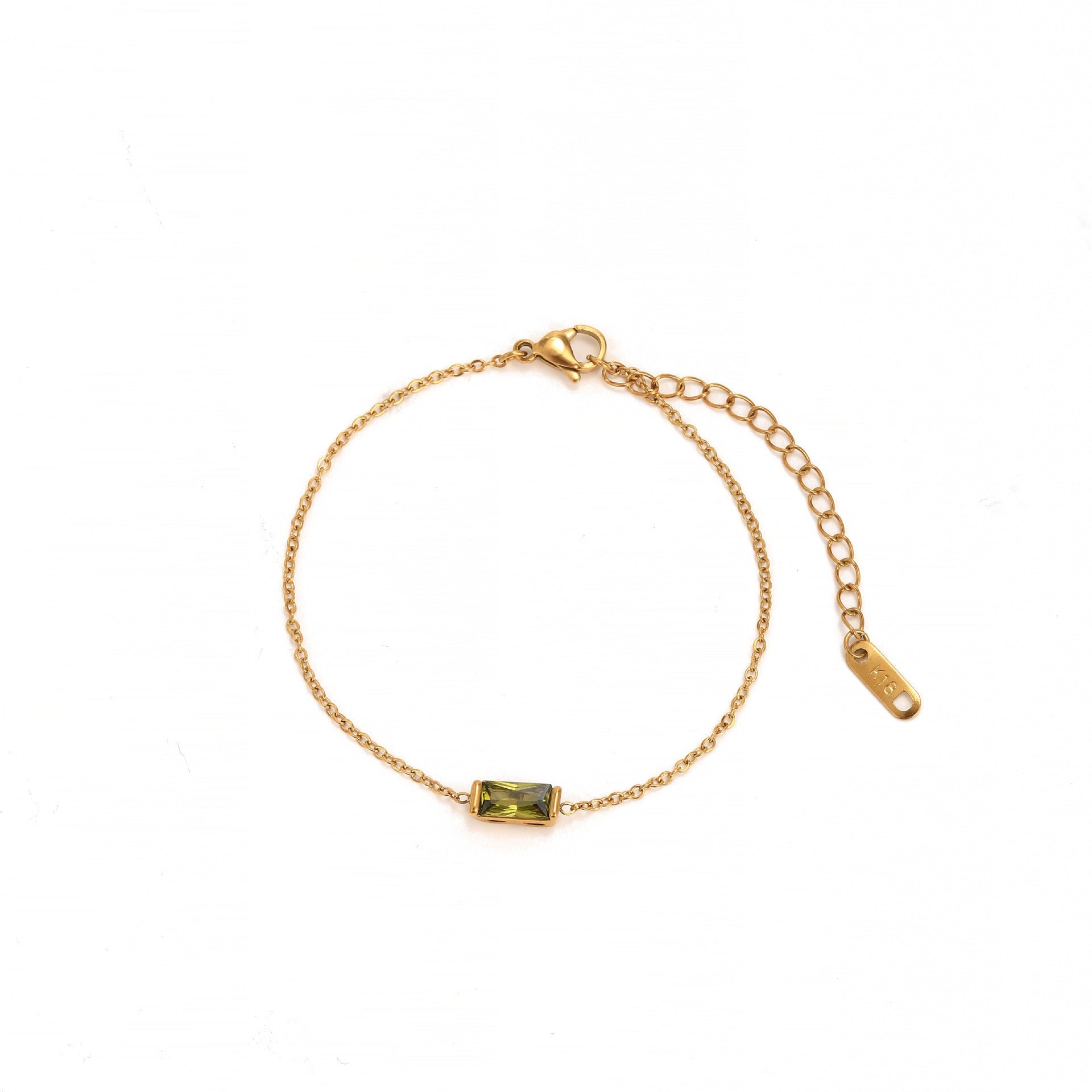 Kaze 18K Gold Vintage Pearl and Birthstone Bracelet | Sailor Clasp Luxury Bracelet