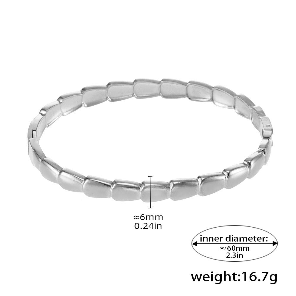 Kaze Geometric Hollow Design Bracelet | 18K Gold Statement Bangle — 12 Style Variants