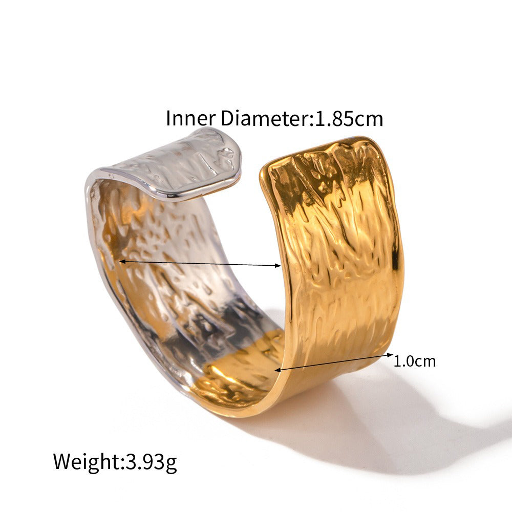 Kaze 18K Gold Geometric Fashion Ring Collection | 16 Style Variants in Contemporary Designs Style D-29