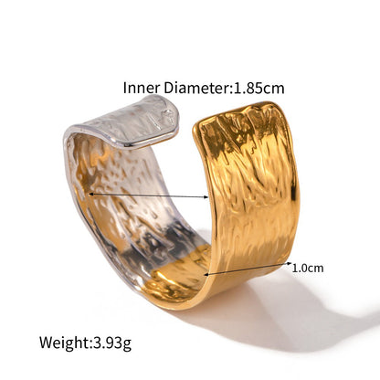 Kaze 18K Gold Geometric Fashion Ring Collection | 16 Style Variants in Contemporary Designs Style D-29