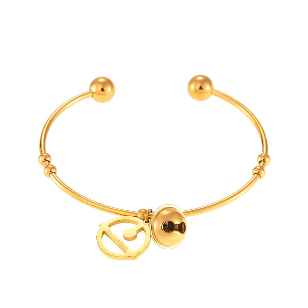 Kaze Dual Bell Pendant Bracelet | 18K Gold Charm Bracelet in Gold, Silver &amp; Rose Gold