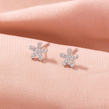 Kaze Elegant V-Shaped Diamond Mini Earrings | Geometric Sparkling Stud Earrings for Women default
