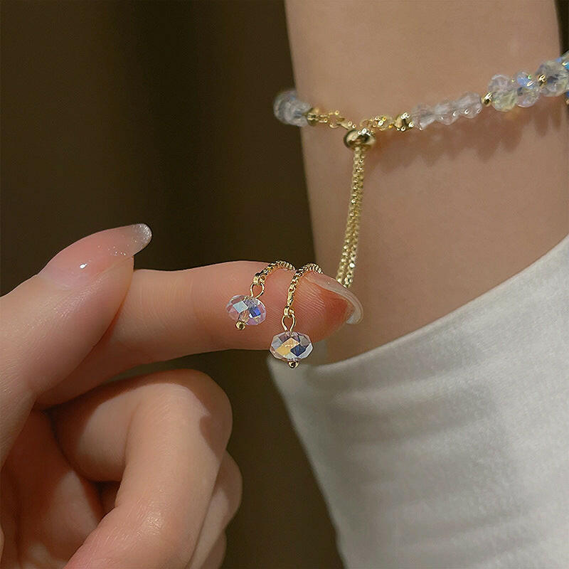 Kaze Crystal Geometry Bracelet | Sparkling Rhinestone Geometric Bracelet Gift-Ready