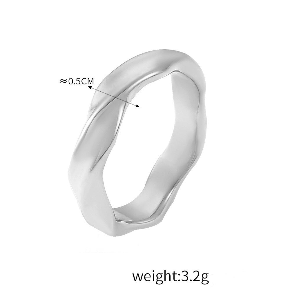 Kaze Classic Retro Geometric Zirconia Ring | 18K Gold Light Luxury Ring in 16 Style Variants