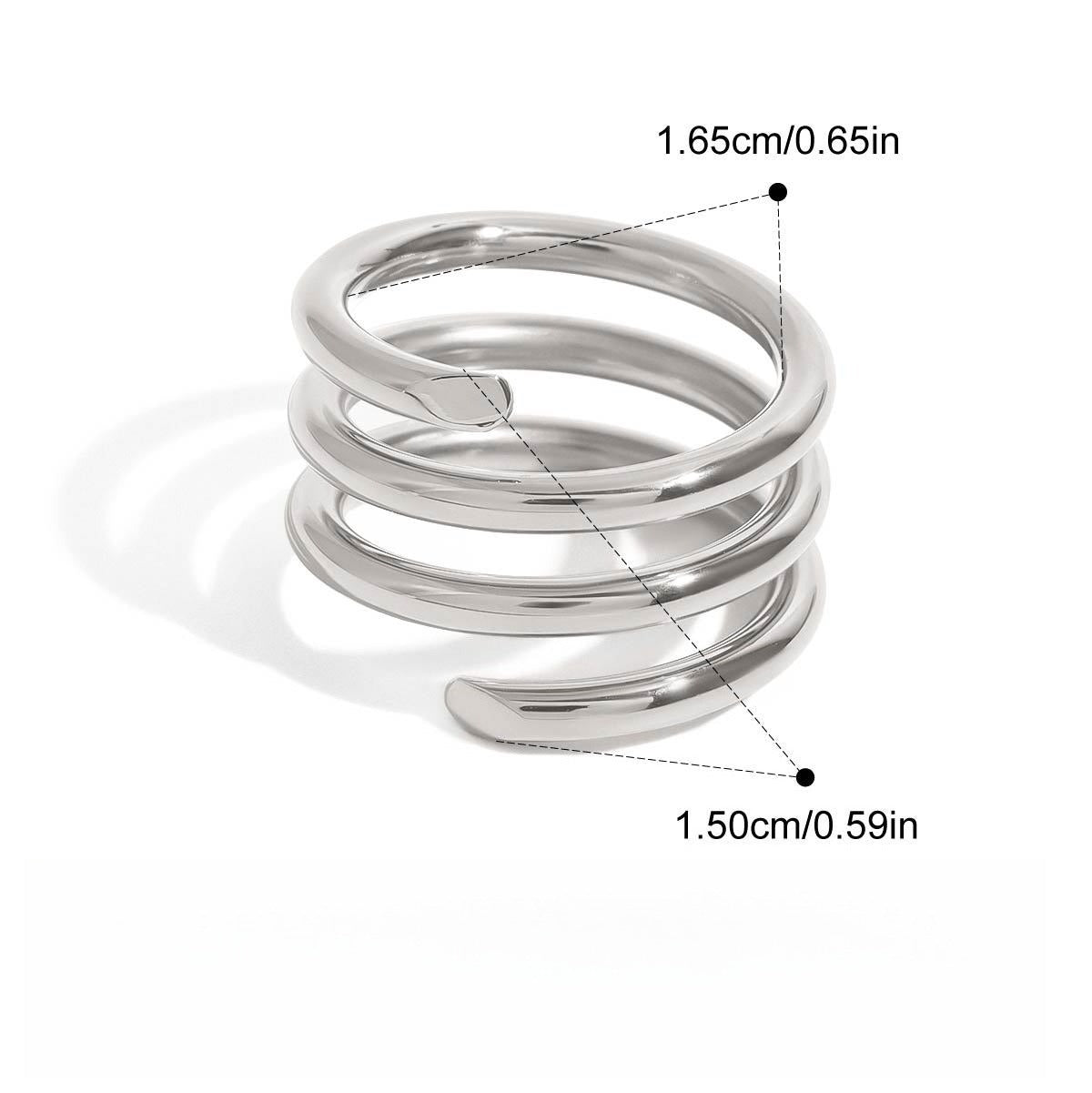 Kaze 18K Gold Titanium Stacking Ring Collection | 28 Minimalist Band Designs Size 7 US Ring B