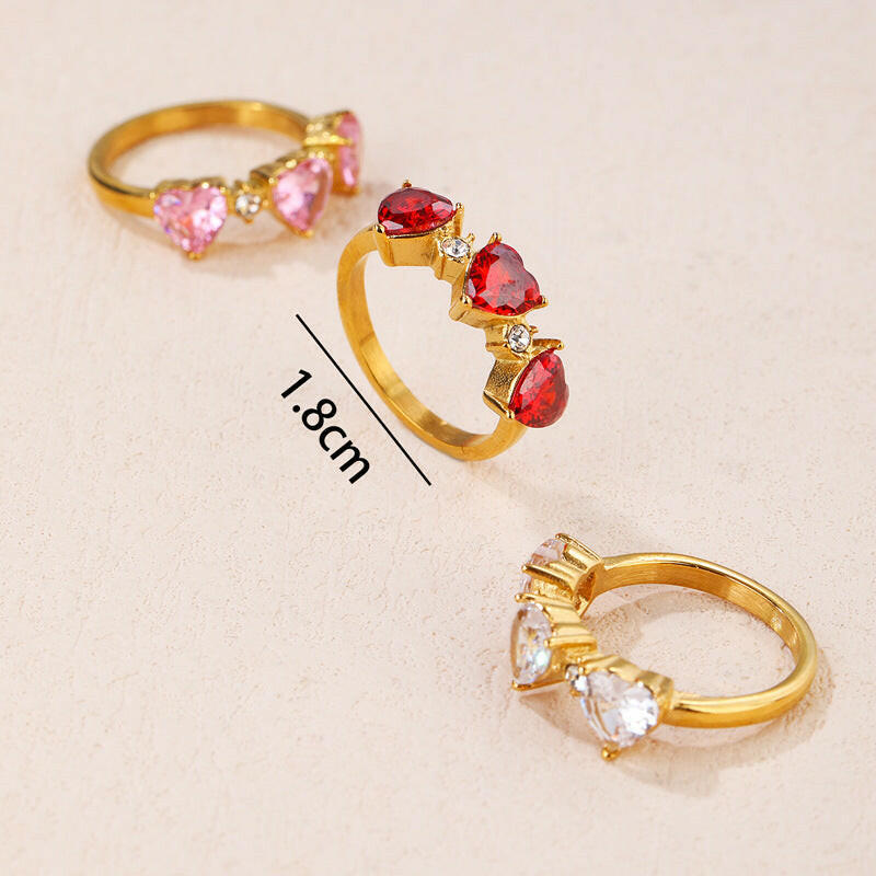 Kaze Light Luxury Love Ring | Premium Titanium Steel Ring in Silver &amp; Rose Gold