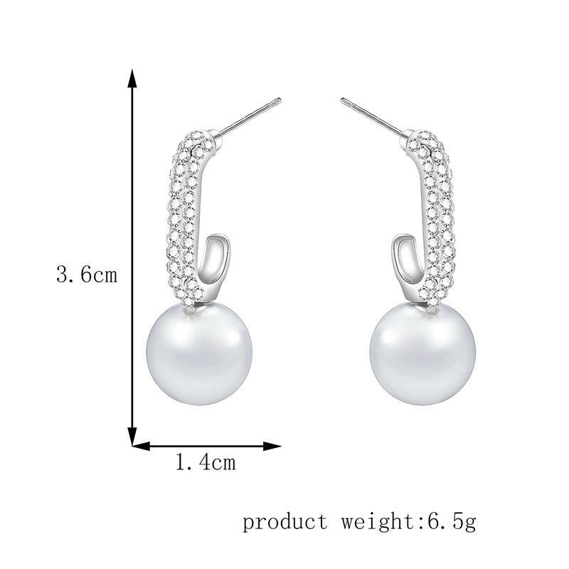 Kaze Long Pearl Clip-On Earrings | Elegant Non-Pierced Pearl Drop Earrings