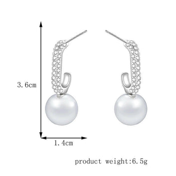 Kaze Long Pearl Clip-On Earrings | Elegant Non-Pierced Pearl Drop Earrings